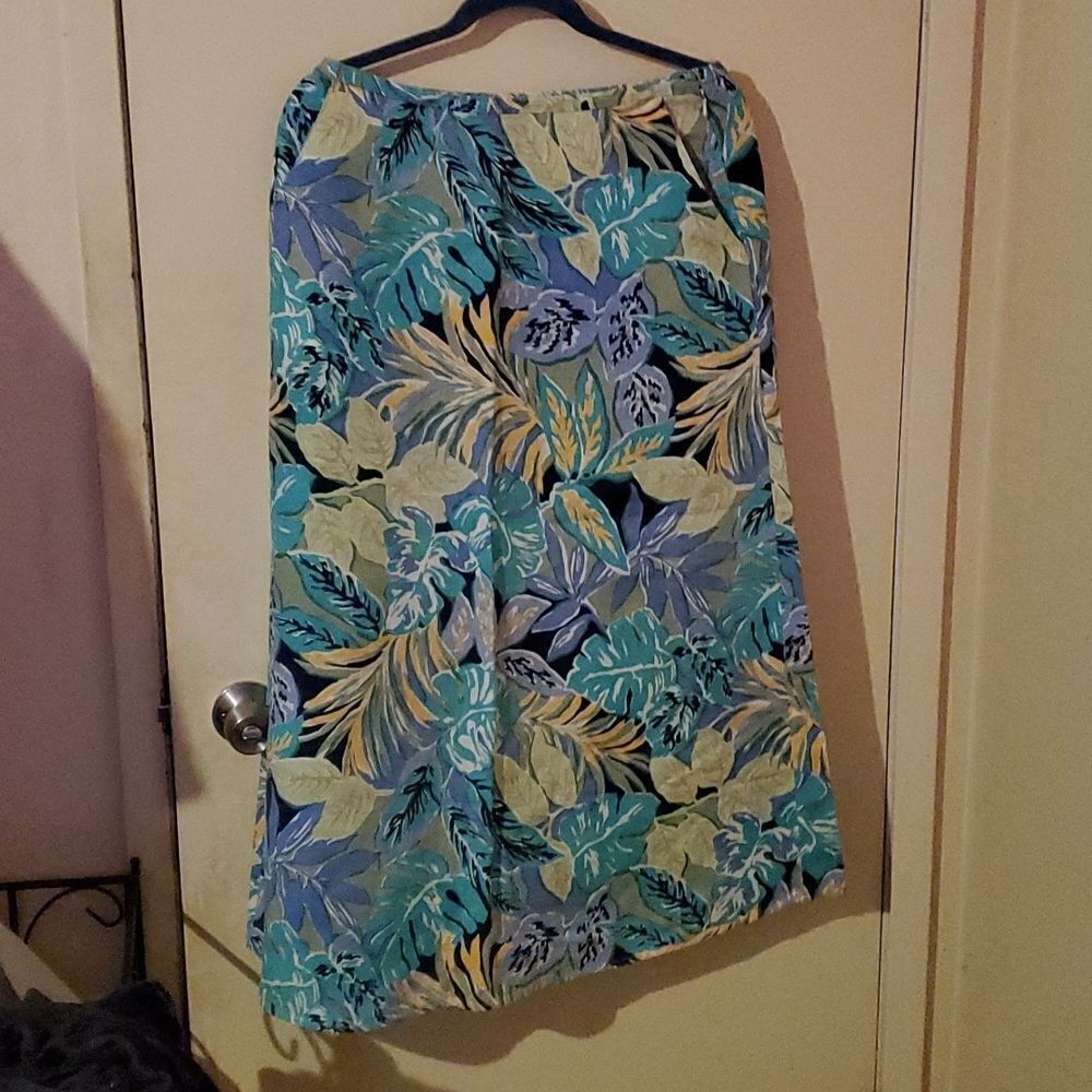 Talbots  linen tropical skirt 10 Petite